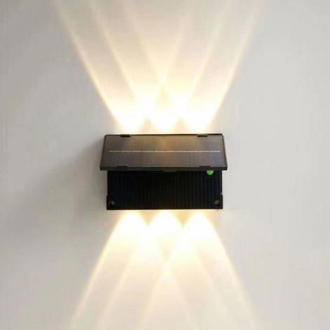 Applique Murale LED - Solaire Crépuscule Aube - IP65 Aluminium 3000K/6000K - Pour Jardin Clôture Terrasse - 1 Pièce (1/5)