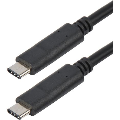 ERARD - 722402 - CORDON USB 3.1 GEN 1 - C M/M - 3A - noir - 2 m