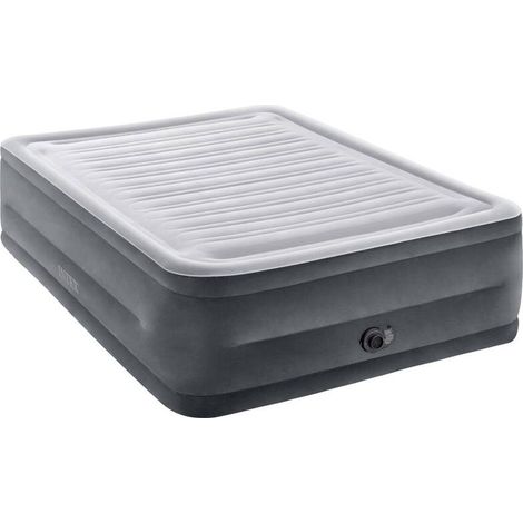 [GEBRAUCHT] B-Ware Intex Luftbett ComfortPlush DuraBeam 203x152cm grau Elektropumpe 272kg max. (1/2)