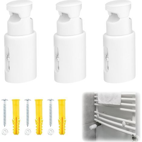 3 Pieces Towel Dryer Mount, Towel Dryer Radiator Holder, Towel Dryer Holder, Adjustable Wall Mounts for Bathroom Radiators, Compatible with Straight and Curved Models (1/5)