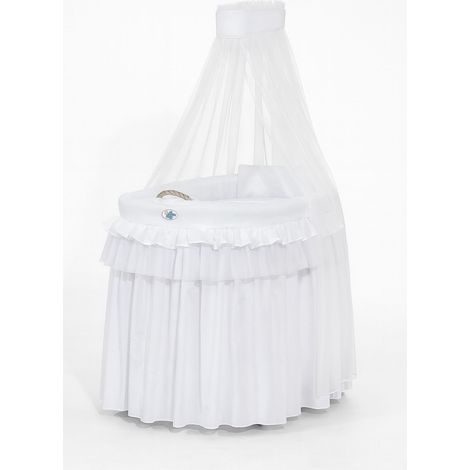 Moisés de mimbre con dosel - Little Princess blanco (1/5)