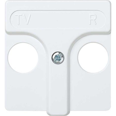 SIMON 27 Tapa 45x45mm para toma R-TV blanco nieve (1/3)