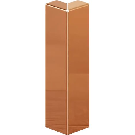 Coin extérieur FCL pour plinthe FC en acier 10cm x 2cm x 1cm - cuivre poli