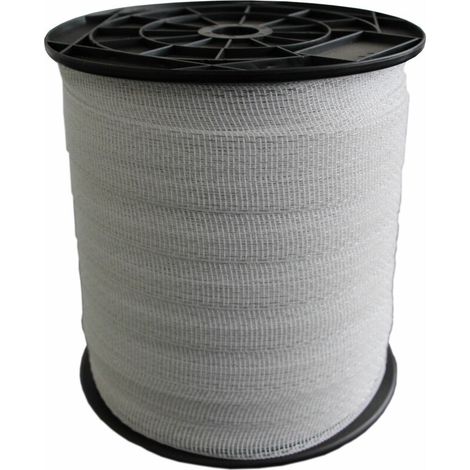 Einfaches Elektrozaunband – weiß – 200 m, 20 mm, 4 Adern