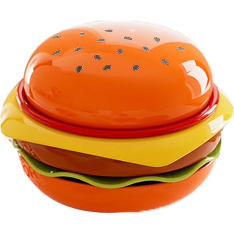 Bols à sauce soja, assiettes empilables en forme de hamburger, petites assiettes à apéritif, idéales pour les barbecues, les fêtes, les en-cas et les desserts, couleur noire. (1/5)