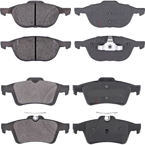 KIT PASTIGLIE FRENO ANTERIORI E POSTERIORI compatibile con FORD GALAXY (CK) / PASTIGLIE FRENANTI AUTO OEM FDB4930 FDB4445 FDB5087,FDB4798 / SOSTITUZIONE DIRETTA / BASSA POLVERE / SILENZIOSO