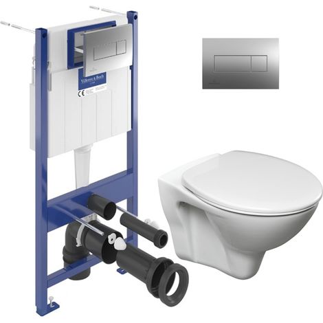 ViConnect pro S pack WC Bâti Villeroy & Boch + WC suspendu Jika Neo + Abattant + Plaque (ViConnectS-LinePro-1-SP)