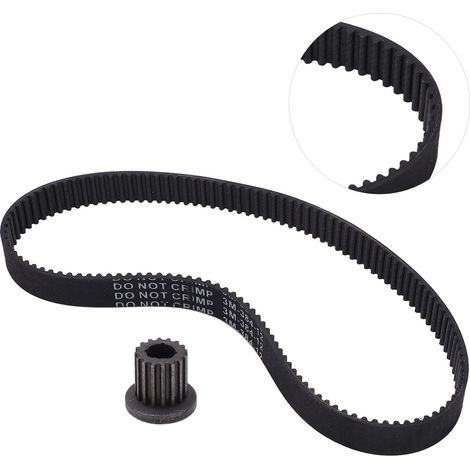 384-3 M-12 Gummiantriebsriemen, 16-Zahn-Zahnriemen, 8-mm-Zahnriemenscheibe für Elektroroller (1/4)
