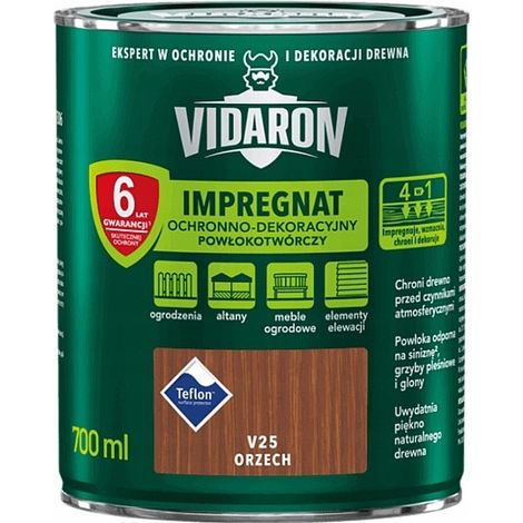 VIDARON RIVESTIMENTO IMPREGNANTE PROTETTIVO E DECORATIVO NOCE V25 0,7L