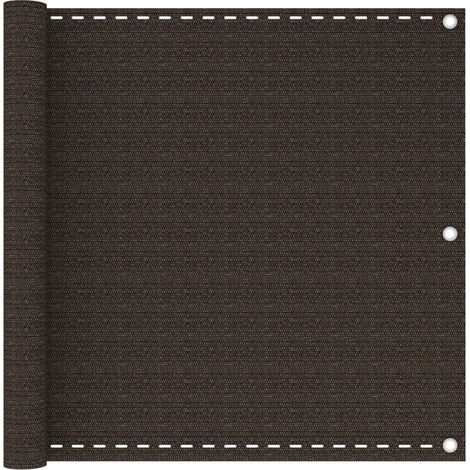 Écran de balcon brise pare vue protection confidentialité 90 x 600 cm PEHD marron