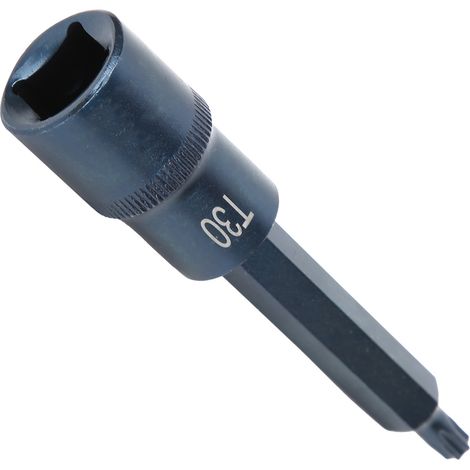 Embout de douille Star S2 en acier allié, clé électrique rapide, outil de quincaillerie, bleui sous blister 1/2X100XT30 (1/5)