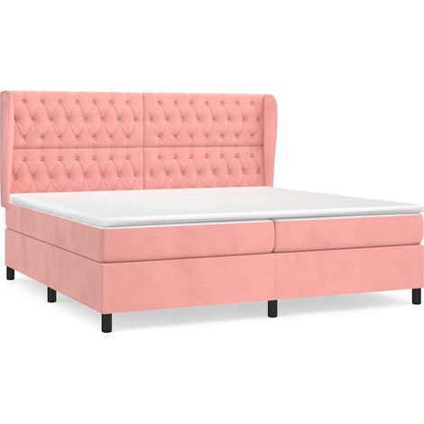 Maison Exclusive - Boxspringbett mit Matratze Rosa 200x200 cm Sam (1/5)