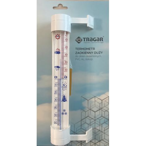 Tragar Großes selbstklebendes Fensterthermometer (1/2)