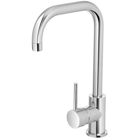 Exagonshop Miscelatore lavello canna svedese per cucina in ottone