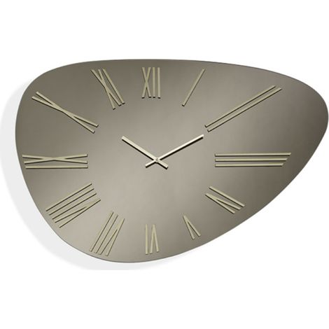 Orologio da parete DREW in cristallo Bronzo e numeri Oro 58x78 cm