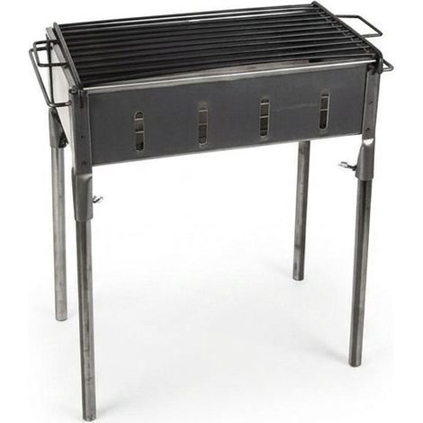 Barbecue a Carbone Rettangolare Griglia per Esterno Giardino 45x25x60