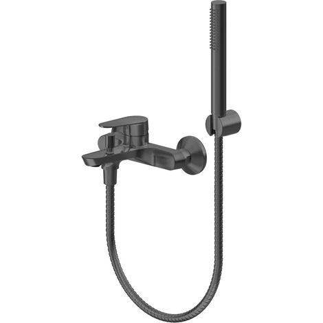 MISCELATORE MONOCOMANDO VASCA ESTERNO CON ACCESSORI Nero Opaco