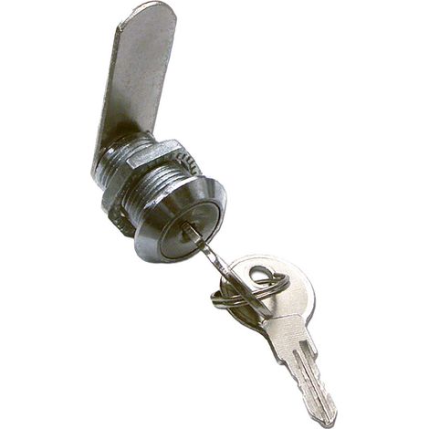 Serratura per cassetta postale rettangolare in zamak con finitura cromata lucida 23 mm