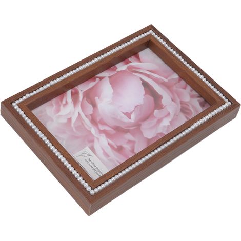 Cadre photo vintage à l'aspect exquis, couvercle transparent, ornement pour la décoration intérieure, cadeau de Noël, taille S (12,1 x 17,2 x 2 cm / 4,7 x 6,8 x 0,8 po)