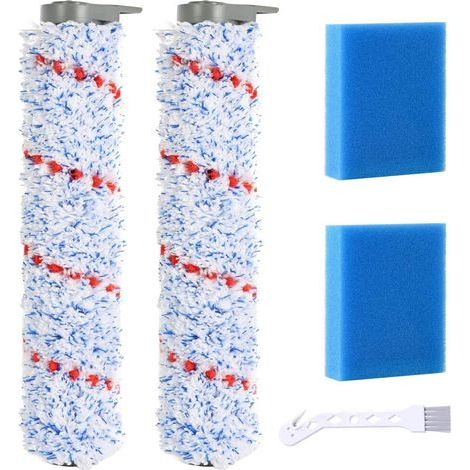 Rouleau brosse rechange pour aspirateur sans fil iFloor humide sec paquet 2 brosses rouleaux + 2 mousses préfiltre (1/5)