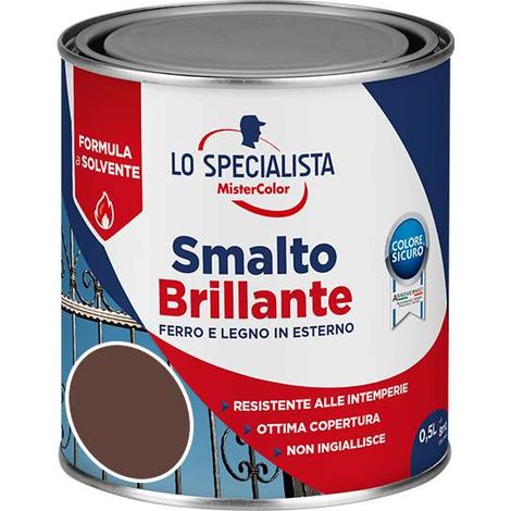 Lo Specialisa Smalto Brillante a Solvente 0,5 l Marrone