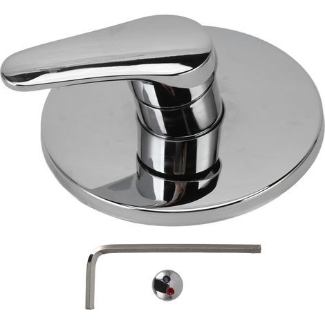 Wandmontierter Warm- und Kaltwasserhahn mit dekorativer Abdeckung, hochwertigen Materialien, hoher Durchflussrate, modischem und schlichtem Design, einfach zu installierender Wandmischer.