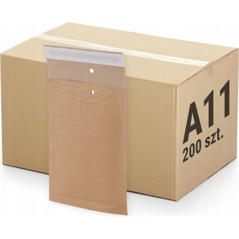 Enveloppes à bulles brunes A11 11A, lot de 200 pièces, boîte à air solide (1/5)