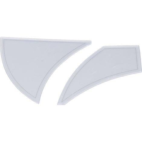 Règle de couture en acrylique en 2 parties, gabarit en forme de moulinet torsadé, pour créateurs et couturiers professionnels, 12 et 14 pouces (1/5)