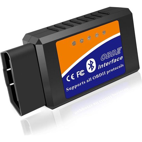 OBD2 Bluetooth Adapter für Android Windows, Auto Diagnosegerät OBD Adapter für Alle OBDII Protokoll Fahrzeuge für Auto Diagnosegerät OBD Adapter für Alle OBDII Protokoll Fahrzeug(2 Stück)