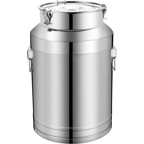 Irovami Bidon lait inox 9 L – couvercle hermétique, 201, vin/eau/huile, poli miroir (1/5)