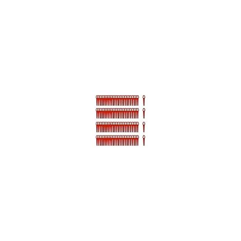 100pcs Lames en Plastique Coupe,Lames en Plastique de Rechange,Lames de Tondeuse en Plastique,Coupe-bordure en Plastique,Pelouse Tondeuse Accessoires pour Jardin (rouge) (1/5)