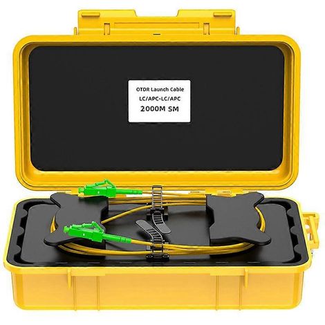 Boîtier de transmission OTDR à fibre optique, anneau de transmission OTDR à fibre optique, éliminateur de zone morte 2000M LC/APC-LC/APC LC/APC-LC/APC (1/5)