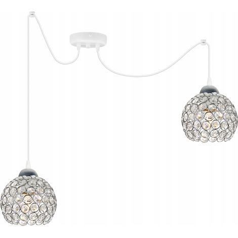 LAMPADA A SOSPENSIONE SPIDER CROMO, SOFFITTO IN CRISTALLO