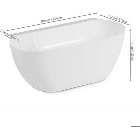 Coupelle Collecte Déchets - Bac Poubelle Cuisine 3,8 L - Récipient Accrochable Plan de Travail - 28 x 14 x 11 cm - Lot de 2 (1/5)