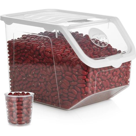 Contenedor para guardar verduras, 12 L, transparente con tapa