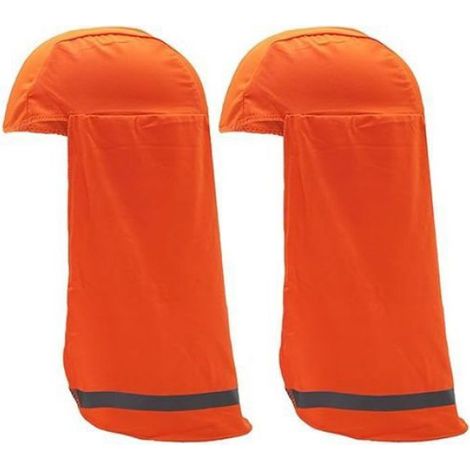 Lot de 2 protections de nuque pour casque de chantier, doublure de casque avec bande réfléchissante, séchage rapide, doublure (1/5)