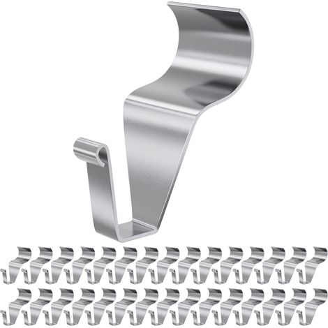 30er-Pack Vinyl-Fassadenhaken, keine Bohrung erforderlich, robuste Clips für die beschädigungsfreie Befestigung von Gegenständen an der Fassade. (1/5)