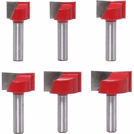 Nettoyage des embouts de routeur inférieurs Fraise à bois tige 8mm fraise 8mm tige affleurante garniture charnière mortaise modèle 6pcs / ensemble (1/5)