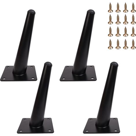 4 Pièces Pieds de Meuble Métal 15cm,Base Conique pour Table Basse (1/5)