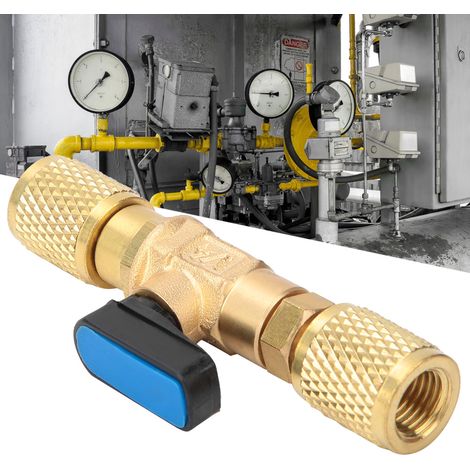 Adaptateur de vanne à boisseau sphérique pour réfrigération G1/4'' - Raccord pour fluide frigorigène (1/5)