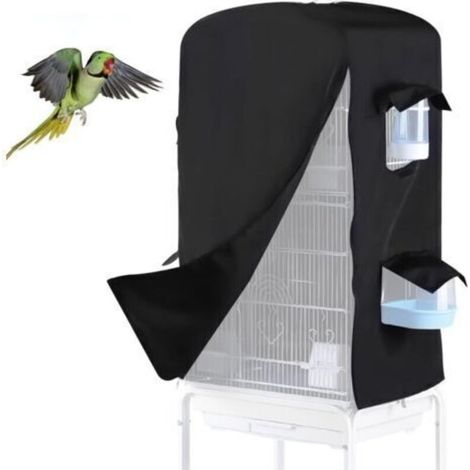 Funda para pájaros, impermeable y opaca, con cremallera y pequeña ventana, para pájaros, loros, periquitos, guacamayos y agapornis.