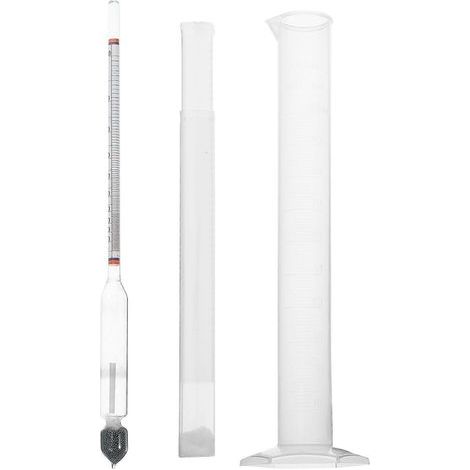 Alkohol-Hydrometer, Dichte-Hydrometer, Kunststoff-Testbehälter, Graduiertes Hydrometer – 25,00 x 6,00 x 6,00 cm (1/3)