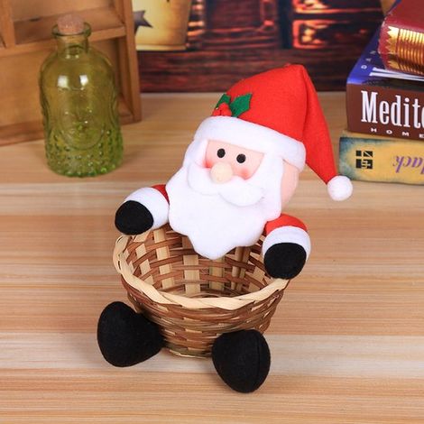 Cestini decorativi natalizi per caramelle, decorazioni da scrivania, cesti regalo per bambini, confezione da 2, 12 x 18 cm (1/4)