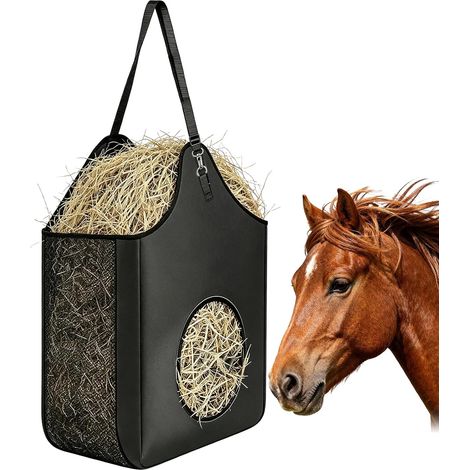 Filet a Foin Cheval 60 x 40 cm, Portable Filet a Foin Perforé (1/5)