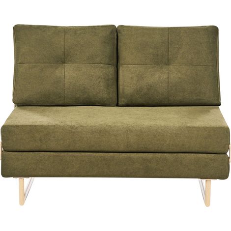 Schlafsofa 2-Sitzer JERSLEV Stoff Grün (1/5)