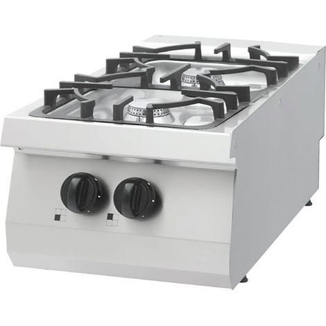Heavy Duty Cuisinière - 2 Brûleurs - Simple - Prof. 70 cm - 15 kW - Gaz - Maxima