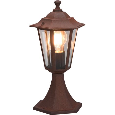 Lampada Palo da Esterno Attacco E27 in Alluminio Ruggine (1/3)