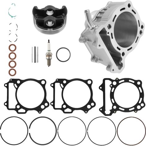 Kit di revisione cilindro e pistone, cilindro in alluminio, dimensioni 94 mm x 62,6 mm, compatibile con Suzuki LTZ 400, cilindrata 435 cc, rapporto di compressione 12,3:1 (1/5)