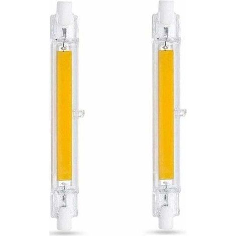 Ampoule LED R7S, 118 mm, 10 W, blanc froid 6 000 K, 1 000 lm, R7S J118 80 W, équivalent halogène 100 W, intensité variable, ampoule LED COB mince R7S 118 mm pour applique murale/lampad (1/4)