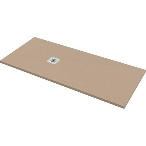 Piatto doccia 75x160 h.2,8 in marmo resina effetto pietra sabbia (1/5)